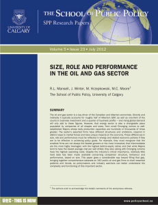 size, role and performance in the oil and gas sector