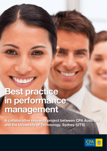 Best practice in performance management