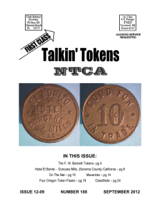 in this issue - National Token Collectors Association