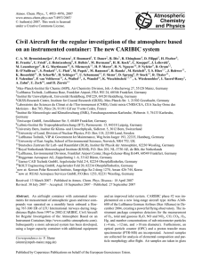 Civil Aircraft for the regular investigation of the atmosphere based on
