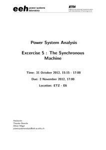 Excercise 5 : The Synchronous Machine