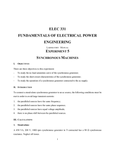 elec 331 fundamentals of electrical power engineering