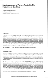 Risk Assessment of Factors Related to Fire Protection in Dwellings