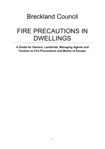 Breckland Council FIRE PRECAUTIONS IN DWELLINGS