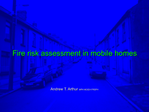 Fire risk assessment in mobile homes