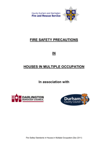 FIRE SAFETY PRECAUTIONS IN HOUSES IN MULTIPLE