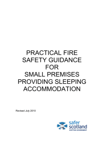 PRACTICAL FIRE SAFETY GUIDANCE FOR SMALL PREMISES