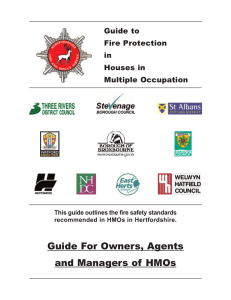 Fire precautions guide for houses in multiple occupation