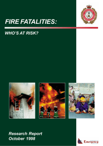 `Fire Fatalities, who`s at Risk?` Research Report