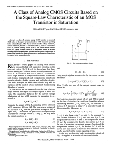 A class of analog CMOS circuits based on the square