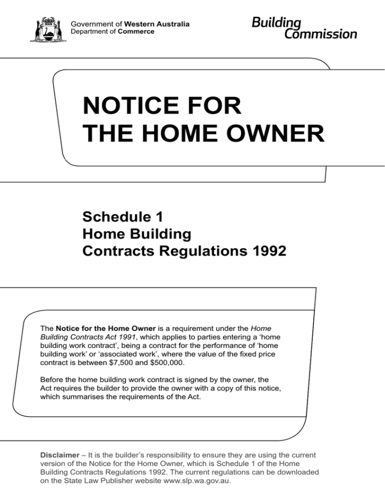 notice-for-the-home-owner