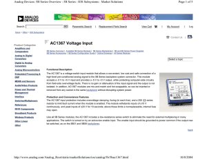 Analog Devices AC1367 Datasheet