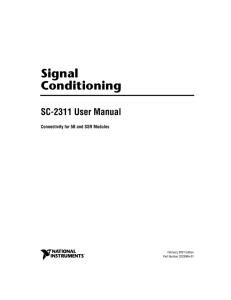 SC-2311 User Manual - National Instruments