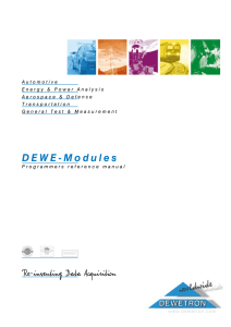 DEWE-Modules Programmers reference manual