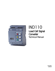 IND110 Technical Manual