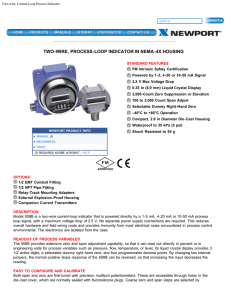 Two-wire, Current Loop Process Indicator