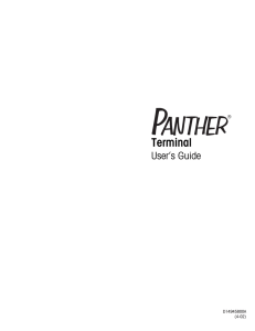 Nefton Technologies - Mettler Toledo Panther Terminal User`s Guide