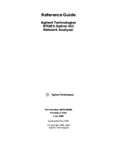 AgilentTechnologies 8753ES Option 011 Network