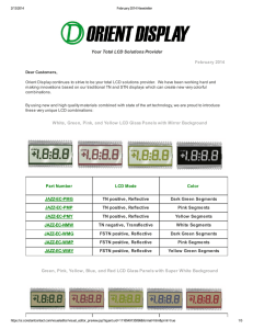 Your Total LCD Solutions Provider February 2014 White, Green