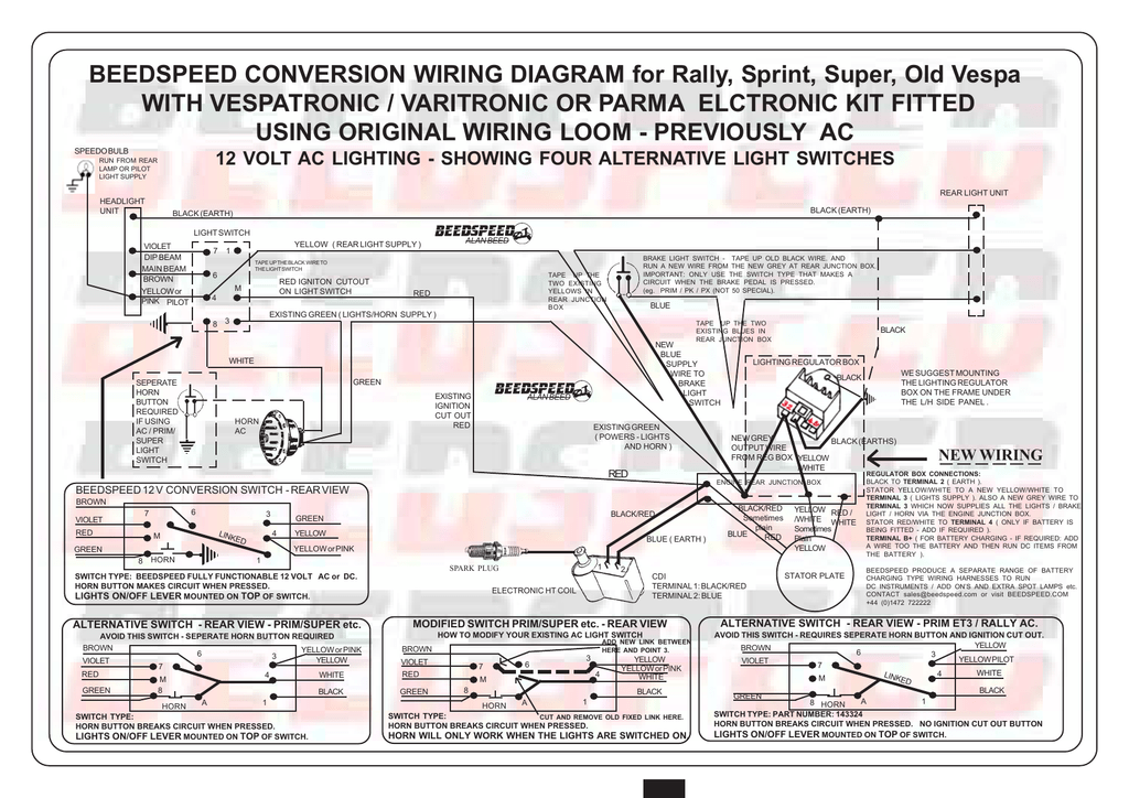 Beedspeed Conversion Wiring Diagram For Rally Sprint