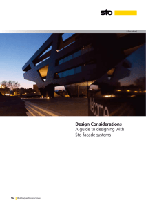 Design Considerations A guide to designing with Sto facade systems