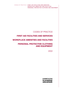 Code of practice - First aid facilities and services