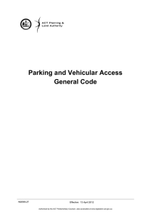 Parking and Vehicular Access General Code