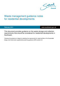 Waste management guidance notes for residential
