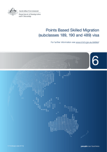 Points Based Skilled Migration - Regional Development Australia