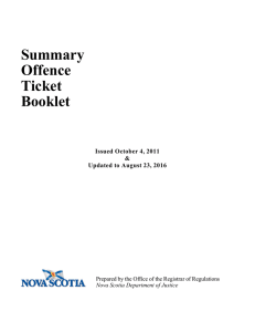to view the Summary Offence Ticket booklet