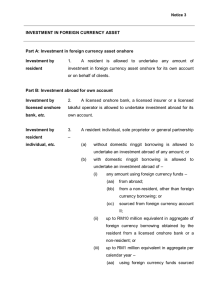 Investment in Foreign Currency Asset