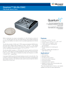 Quantum™ SA.45s CSAC Datasheet