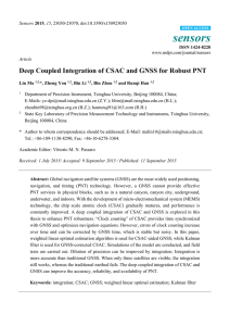 Deep Coupled Integration of CSAC and GNSS for Robust PNT