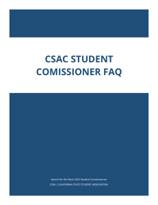 CSAC Student Commissioner FAQ 3-30-16