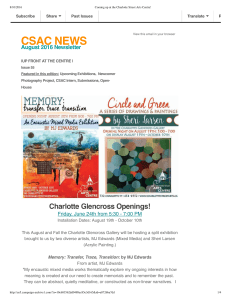 CSAC NEWS - Charlotte Street Arts Centre