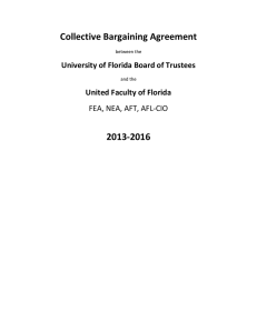 2013–2016 Collective Bargaining Agreement (Faculty Contract)