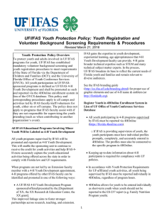 UF/IFAS Youth Protection Policy