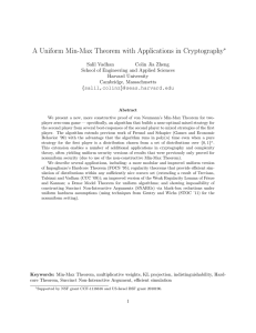 A Uniform Min-Max Theorem with Applications in Cryptography