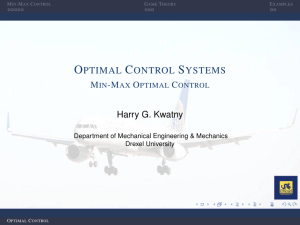 Optimal Control Systems - Min