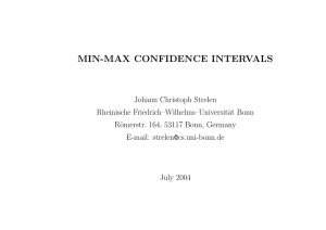 min-max confidence intervals