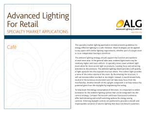 Advanced Lighting for Retail - Advanced Lighting Guidelines