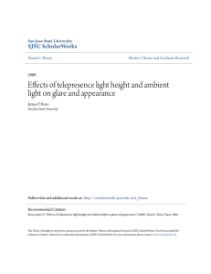 Effects of telepresence light height and ambient light on glare and