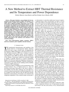 A New Method to Extract HBT Thermal Resistance and Its