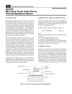 Microwave Power GaAs Device Thermal Resistance Basics