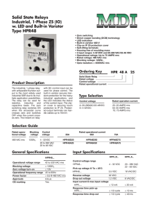 HPR SpecSheet