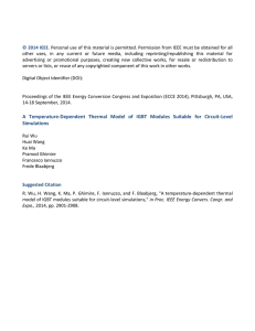 A Temperature-Dependent Thermal Model of IGBT Modules