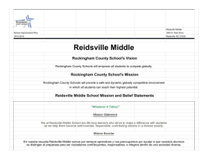 Reidsville Middle - Rockingham County Schools