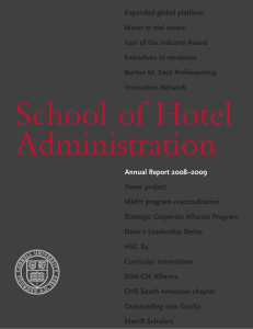 2008-2009 - Cornell School of Hotel Administration