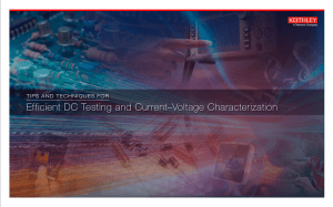 Efficient DC Testing and Current–Voltage Characterization