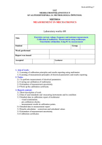 MHT0014 MEASUREMENT IN MECHATRONICS Laboratory works